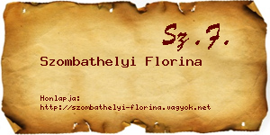 Szombathelyi Florina névjegykártya